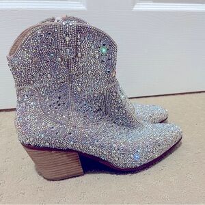 Betsey Johnson Emory Rhinestone Western bootie